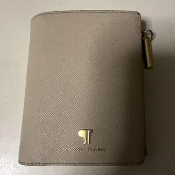 사만다 타바사 베이지 그루시아 이단 접이식 지갑