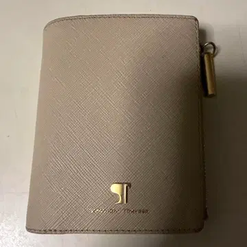 사만다 타바사 베이지 그루시아 이단 접이식 지갑