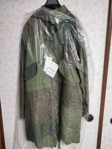 엔지니어드 가먼츠 하이랜드 후드티 올리브 패치워크 모즈 코트