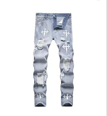 [ 미사용 새상품 ] LOW TYPE DENIM 십자가 데님
