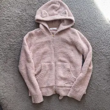 핑크하우스 고양이 귀 후드티 복슬복슬 집업 핑크 걸리시 스타일