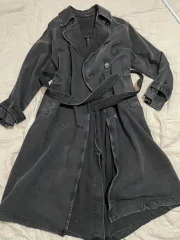 ZARA 블랙 데님 코트 S