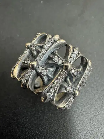 실버 925 석결 크로스 반지