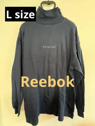 Reebok 블랙 터틀넥 티셔츠