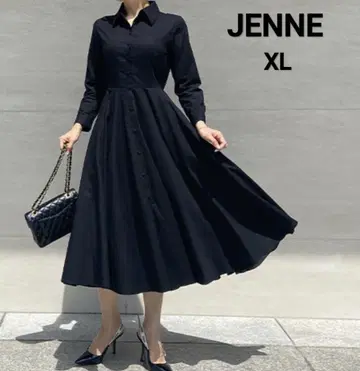 JENNE 제엔느 오드리 룩 플레어 셔츠 원피스