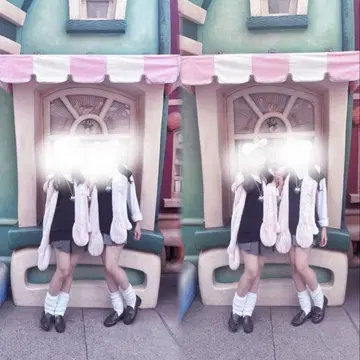 디즈니 머플러 팬캡 미니 핑크
