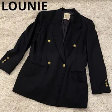 루니 LOUNIE 네이비 자켓 골드 버튼 루즈핏 프리 사이즈