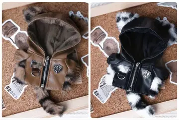 10cm 인형 옷 자켓 라이더스 가죽 자켓 라부부 labubu 이츠누이