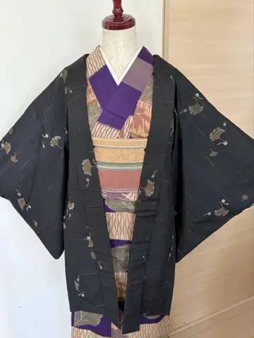 앤티크 은행잎 패턴 명선 장옷