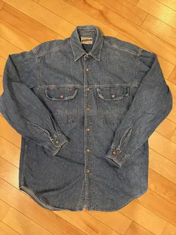 Wrangler 데님 셔츠 M 사이즈 블루 네이비 랑그리