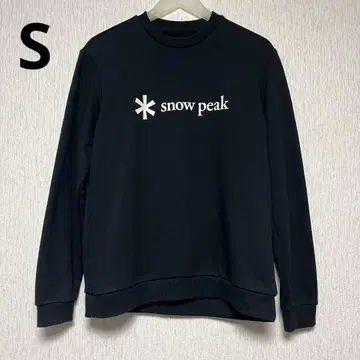 snow peak 맨투맨 S사이즈 블랙 트레이닝복 스노우피크 블랙