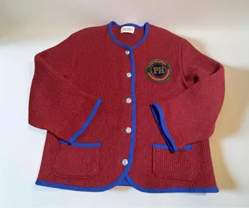 PINK HOUSE 핑크하우스 니트 두꺼운 원단 가디건 와펜 빨간색