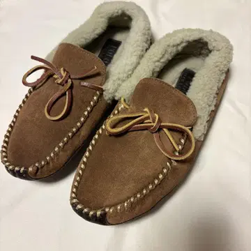 POLO RALPH LANREN 룸슈즈 모카신 타입 보아 가죽