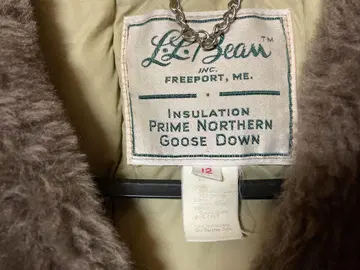 70s l.l.bean 구스다운 트렌치코트 필기체 LL비 레어
