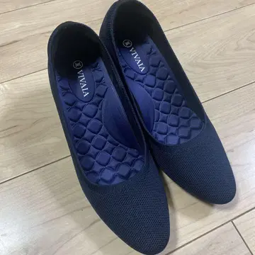 VIVAIA 네이비 웨지힐 펌프스