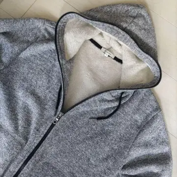 goodday 그레이 보아 안감 집업 후드 부착 자켓