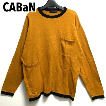 CABaN 링거넥 코튼 스웨터 니트 W포켓 M