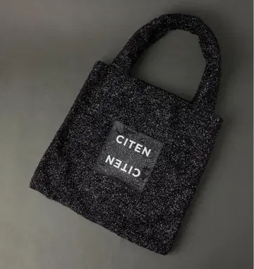 [ 미사용 새상품 ] <CITEN> 키라키라 클리어 로고 토트백 블랙
