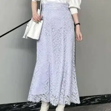 Swingle 꽃무늬 레이스 스커트 보라색