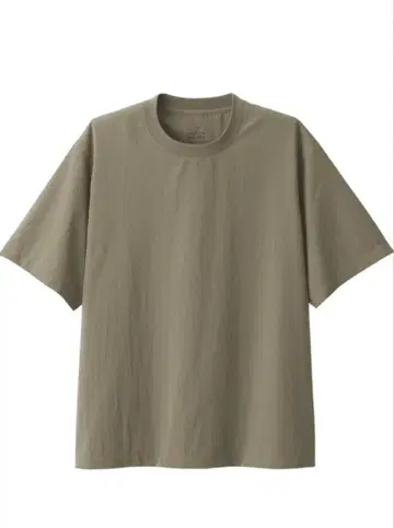 무인양품 바람이 통하는 스트레치 반팔 T셔츠 카키 L
