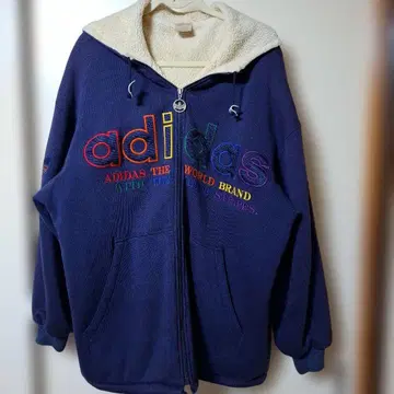adidas 플리스 안감 자켓 네이비