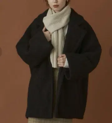 hinari 부클레 미들 코트 블랙