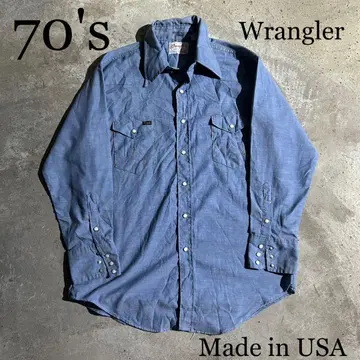 70s Wrangler 샴브레이 셔츠 Vintage