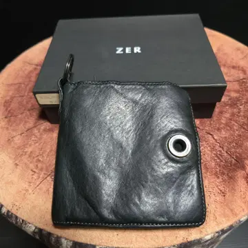 ZER 박스 포함 새상품급 블랙 가죽 접이식 지갑