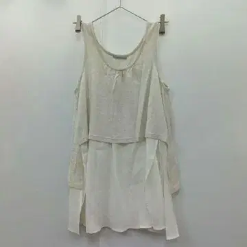 6 [로즈버드] 탱크탑 슬리브리스 아이보리 [F] 이소재 레이스