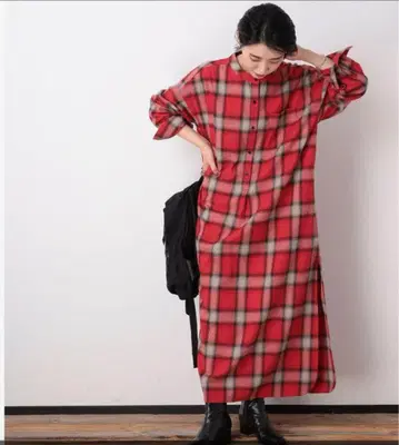 FREAK'S STORE 넬 체크 셔츠 원피스