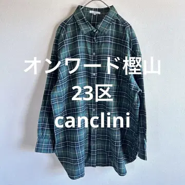 온워드 카시야마 23구 canclini 면 100% 체크 무늬 44