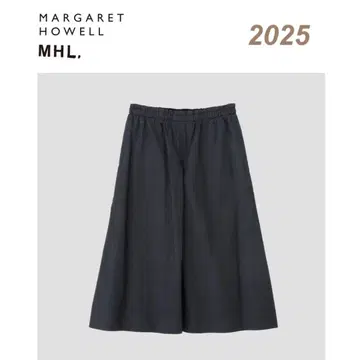 MHL 신상 허리밴딩 스커트 네이비 코튼 나일론 스커트 NAVY