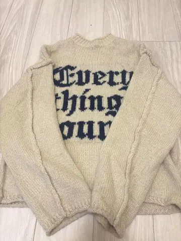 moussy KNITTED WORDS 스웨터