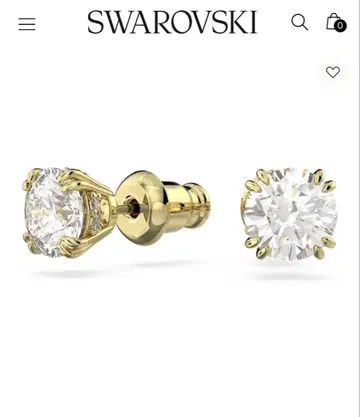 Swarovski Stilla 스터드 귀걸이 0.6cm