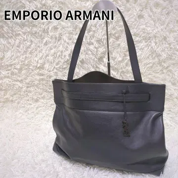 EMPORIO ARMANI 블랙 가죽 토트백