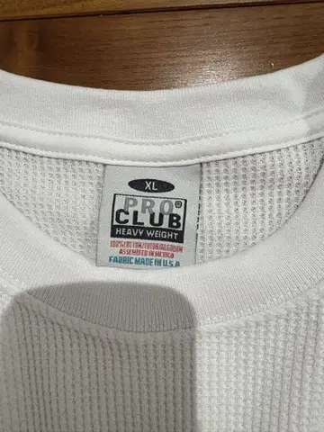미사용 프로클럽 PROCLUB 써멀 롱T 화이트 티셔츠
