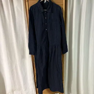 최종 가격 비스크바이네스트로브 데님 셔츠 원피스 다크 블루
