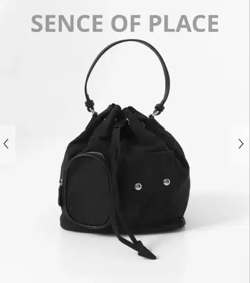 SENCE OF PLACE 발수 2WAY 멀티 포켓 나일론 백 블랙
