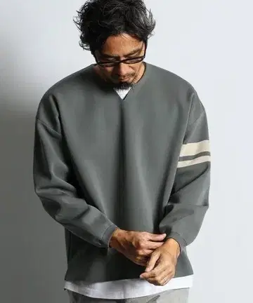 WASHABLE KEY NECK KNIT L