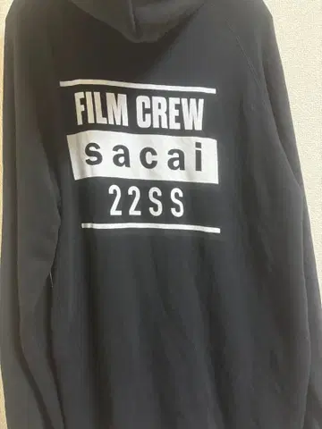 sacai FILM CREW 후드티 22SS 블랙