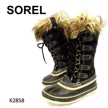 소렐 새상품급 카리부 스노우 부츠 스웨이드 퍼 23cm