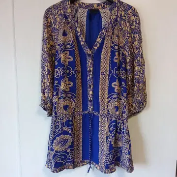 [ 익명 배송 ] ANNA SUI 꽃무늬 튜닉 오분 소매