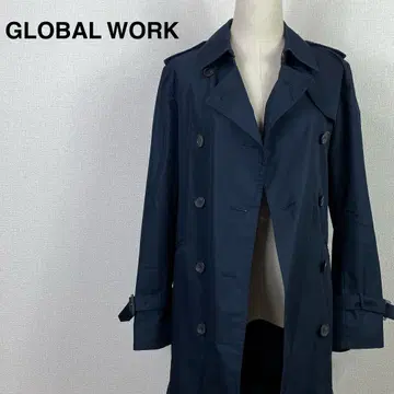GLOBAL WORK 글로벌 워크 네이비 트렌치코트 L 사이즈