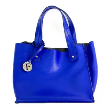 새상품급 훌라 FURLA 파랑 가죽 토트백