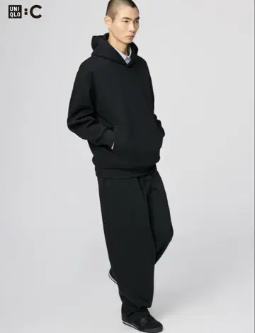 UNIQLO C XL 블랙 스웨트 팬츠