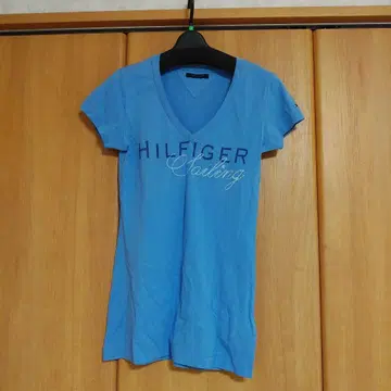 HILFIGER Sailing 스카이블루 V넥 T셔츠