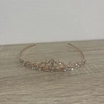 핑크 골드 크리스탈 티아라