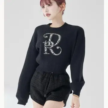 다리치 DR 비쥬 볼륨 리브 니트탑