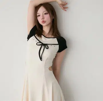 ANDMARY Mary logo flare mini dress