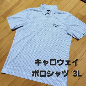 Callaway 피케 셔츠 3L 스카이블루 도트 무늬